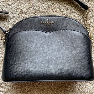 Kate Spade black leather small crossbody purse